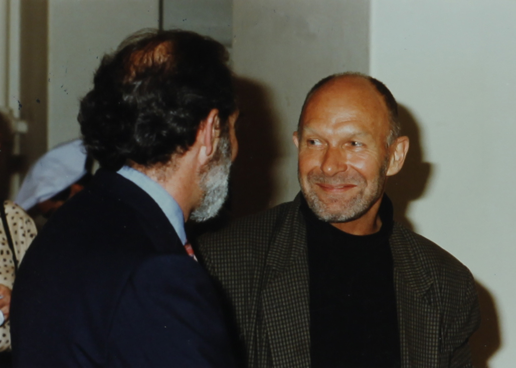 Richard Minsky (back to camera) and Gerard Charriere