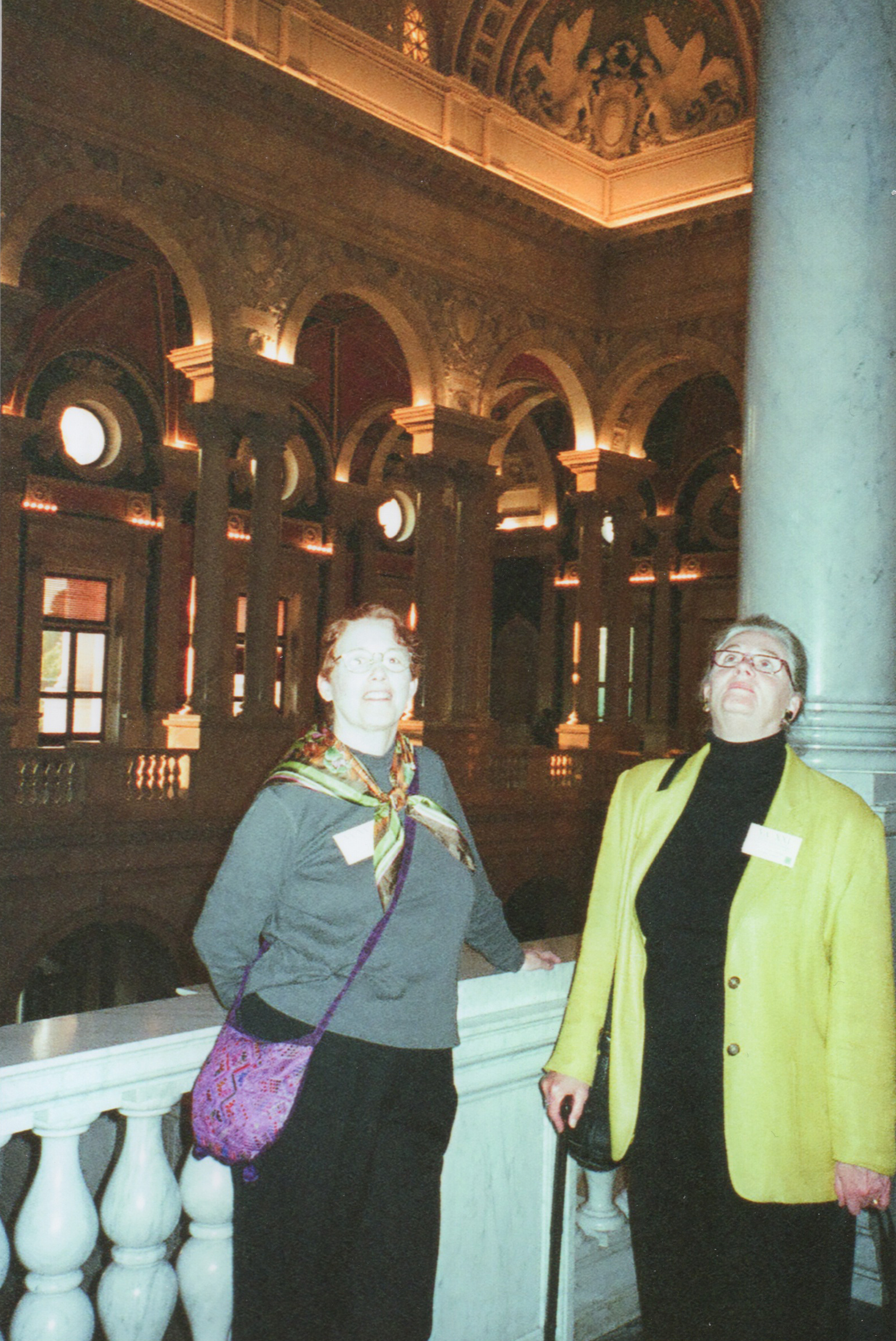 Barbara Wood &amp; B. Eldridge at reception in Library of Congress