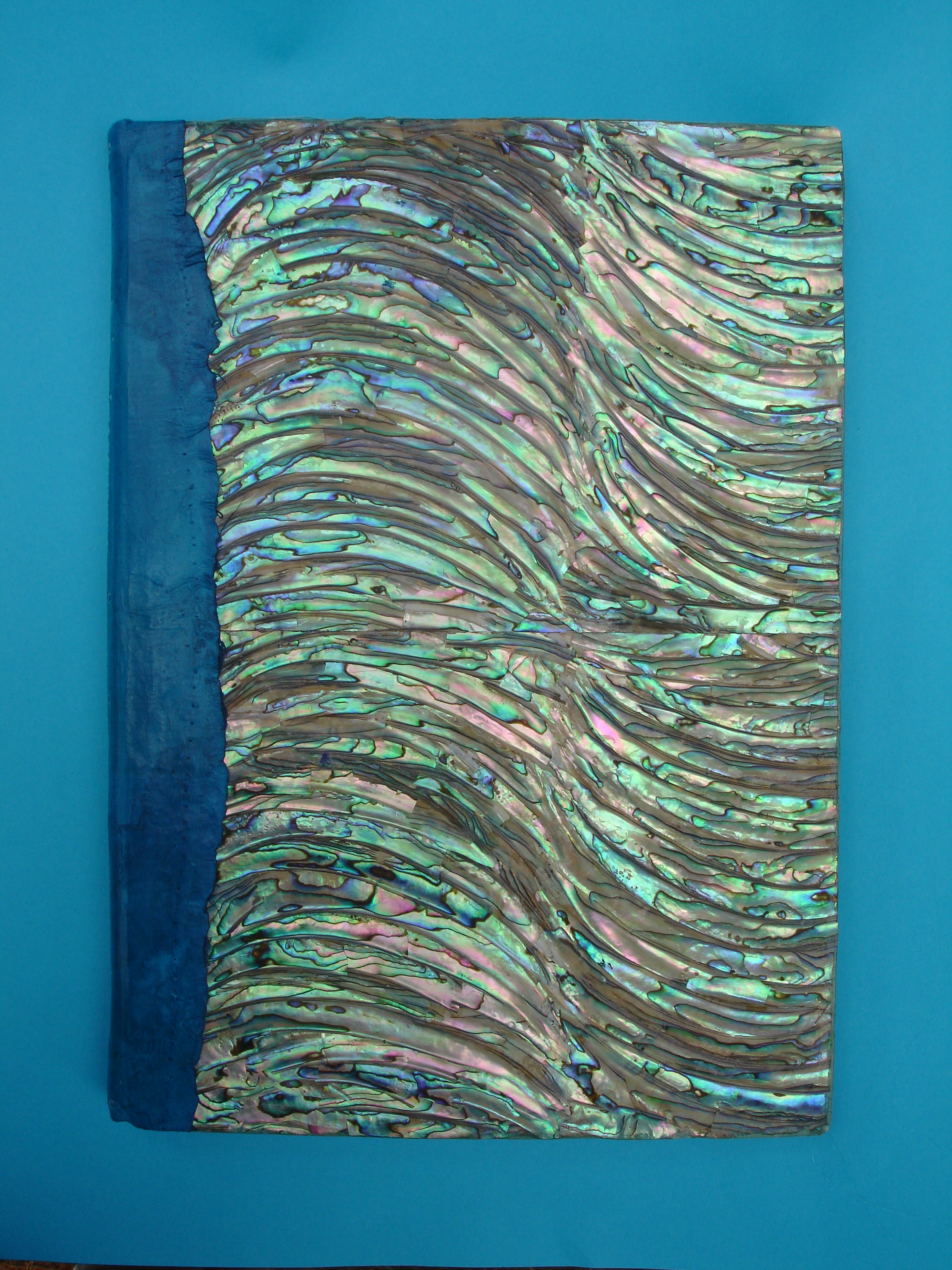 A Selection of Poems on the Theme of Water. Incline Press, 2008. GBW, Delaware Valley Chapter display at the RBMS Conference, Philadelphia, 2010. Eel spine, shell laminate on boards. Sold.