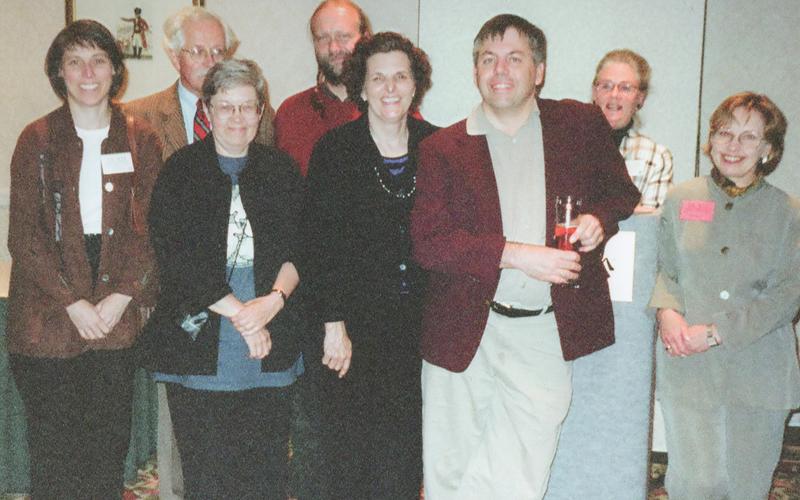 L to R - Abigail Quandt (speaker), Neff, Cole, Vnoucek, Moore, Verheyen, Eldridge, Smith