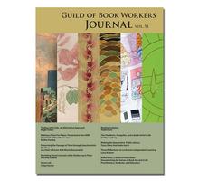Image of Journal Volume 51 cover featuring six vertical segments of design binding covers. 