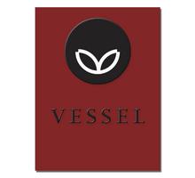 Cover of Vessel Catalog, showing black circle with white leaves
